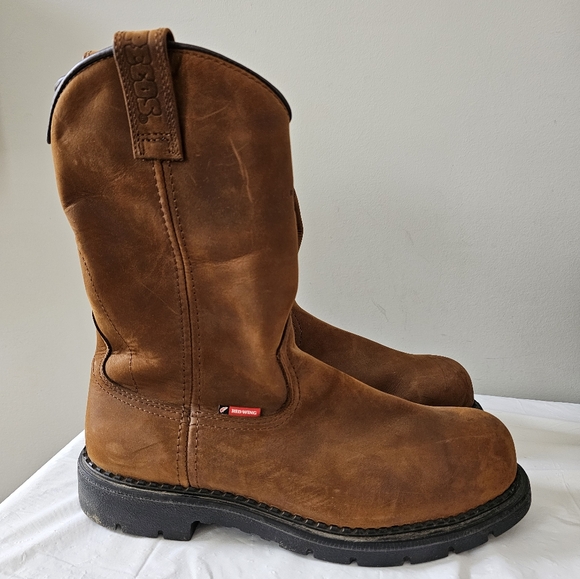 RED WING SHOES Pecos Waterproof, Steel Toe, Leather Pull On Work, Biker Boots - Picture 1 of 15